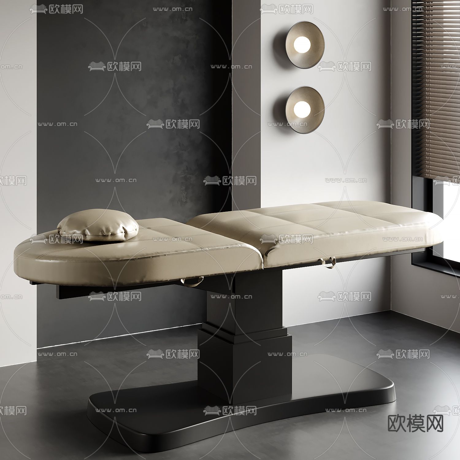 现代按摩床su模型