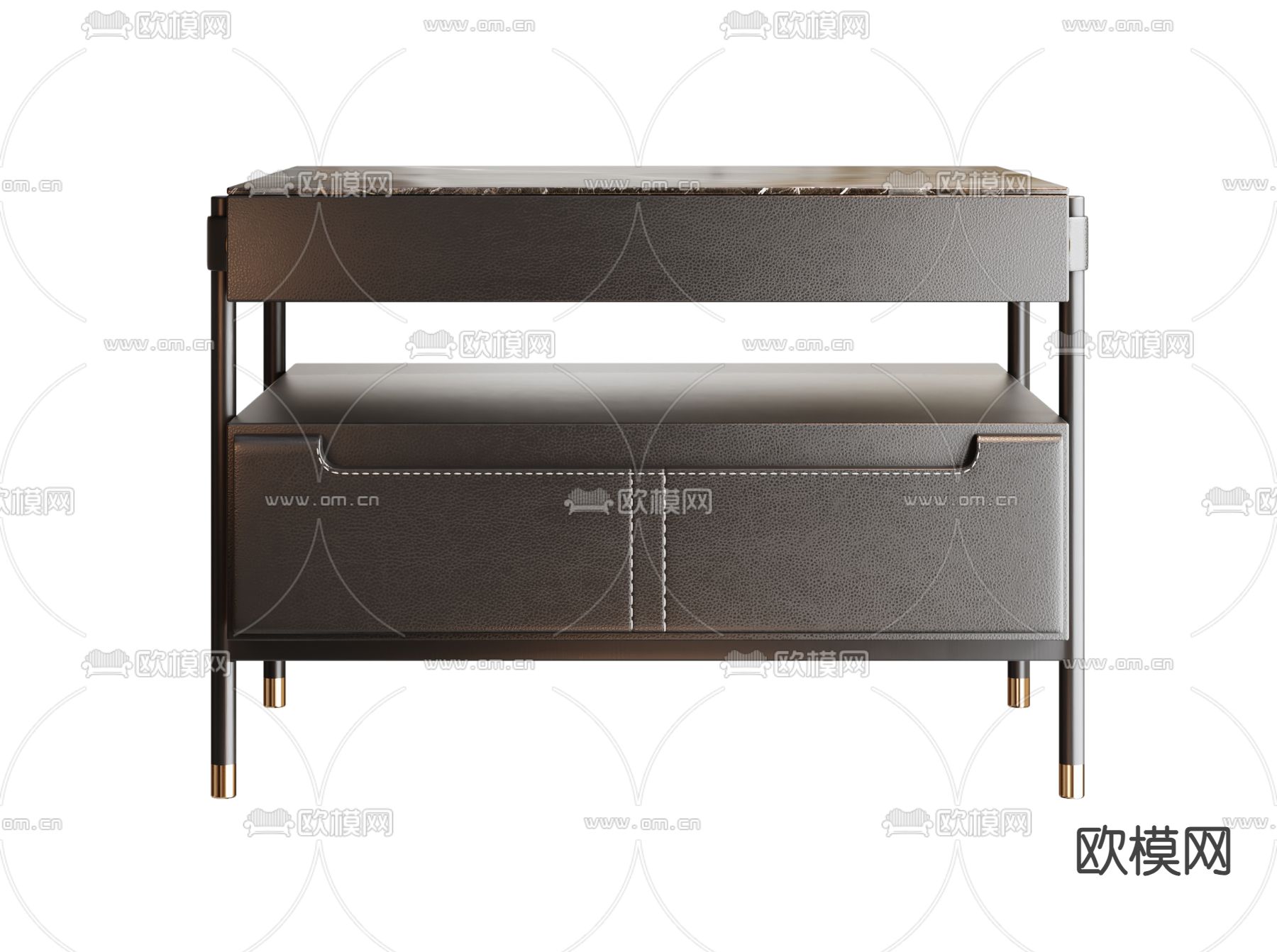 Poliform 皮革床头柜3d模型下载（渲染图3）