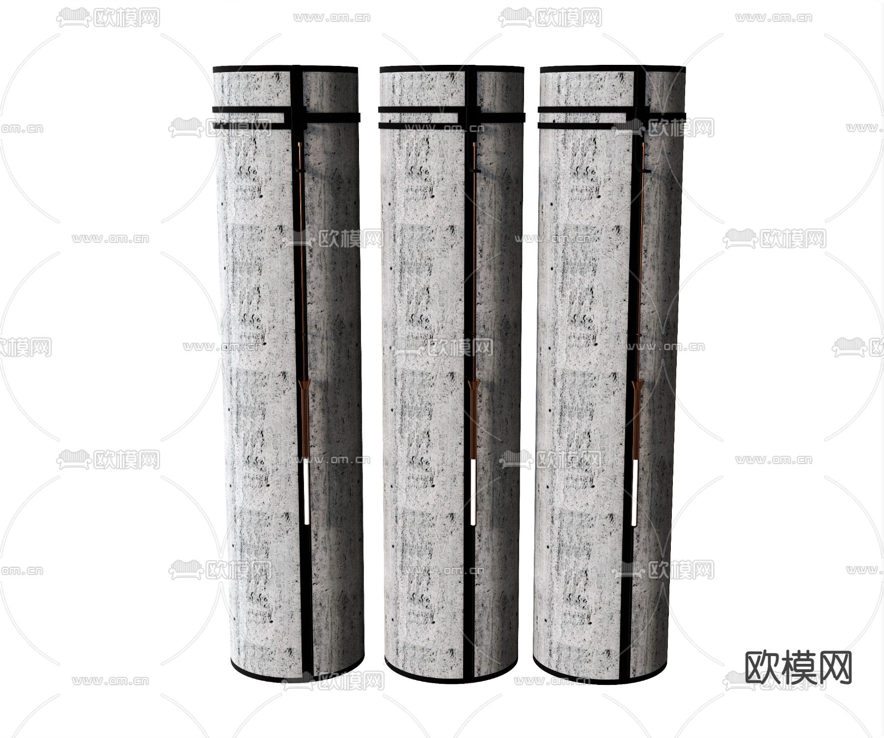 柱子 石头柱子 圆柱su模型下载（渲染图1）