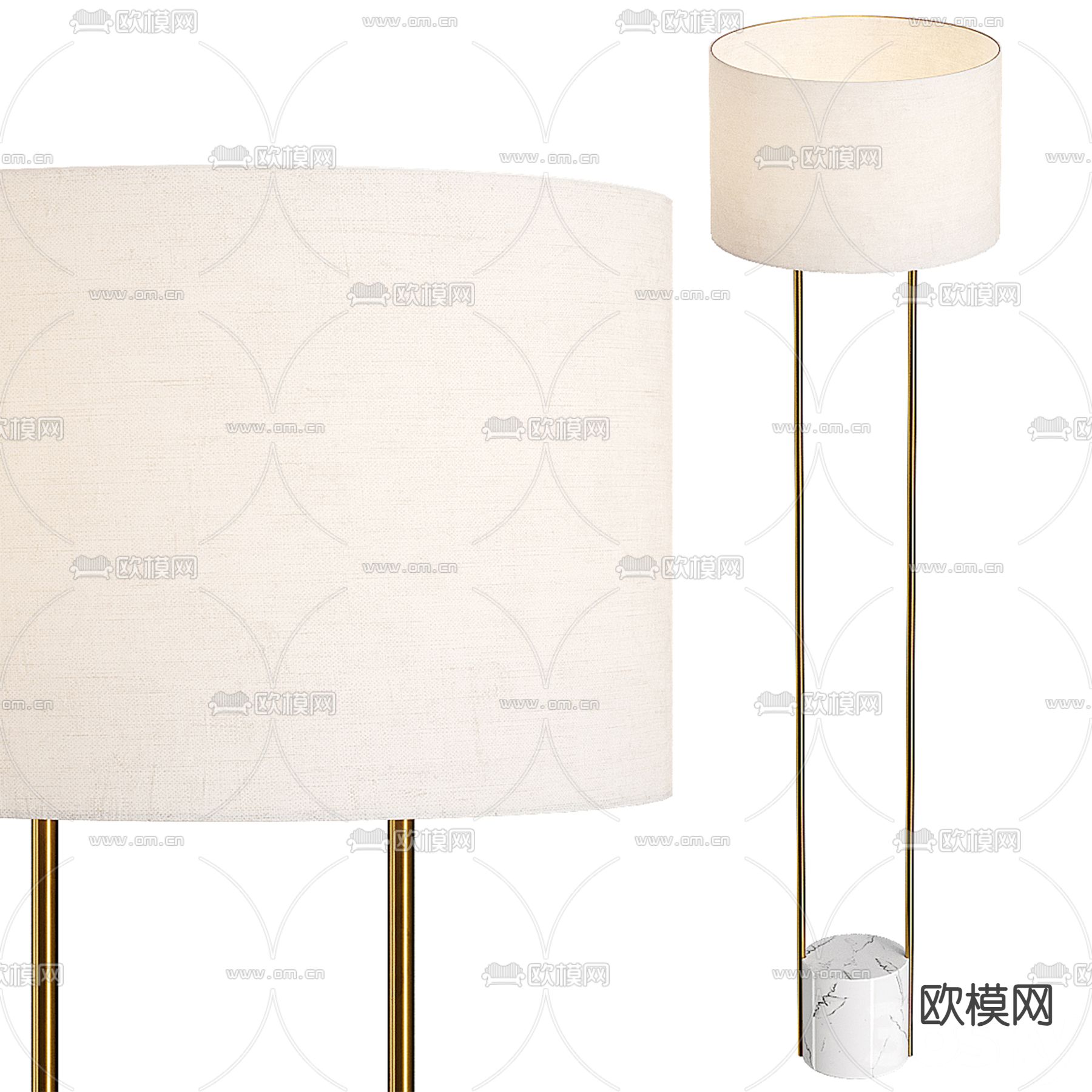 落地灯3d模型下载（渲染图2）