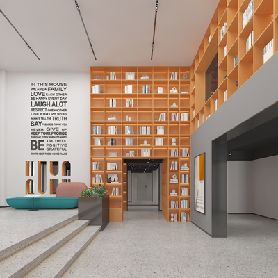  现代公寓大堂su模型 