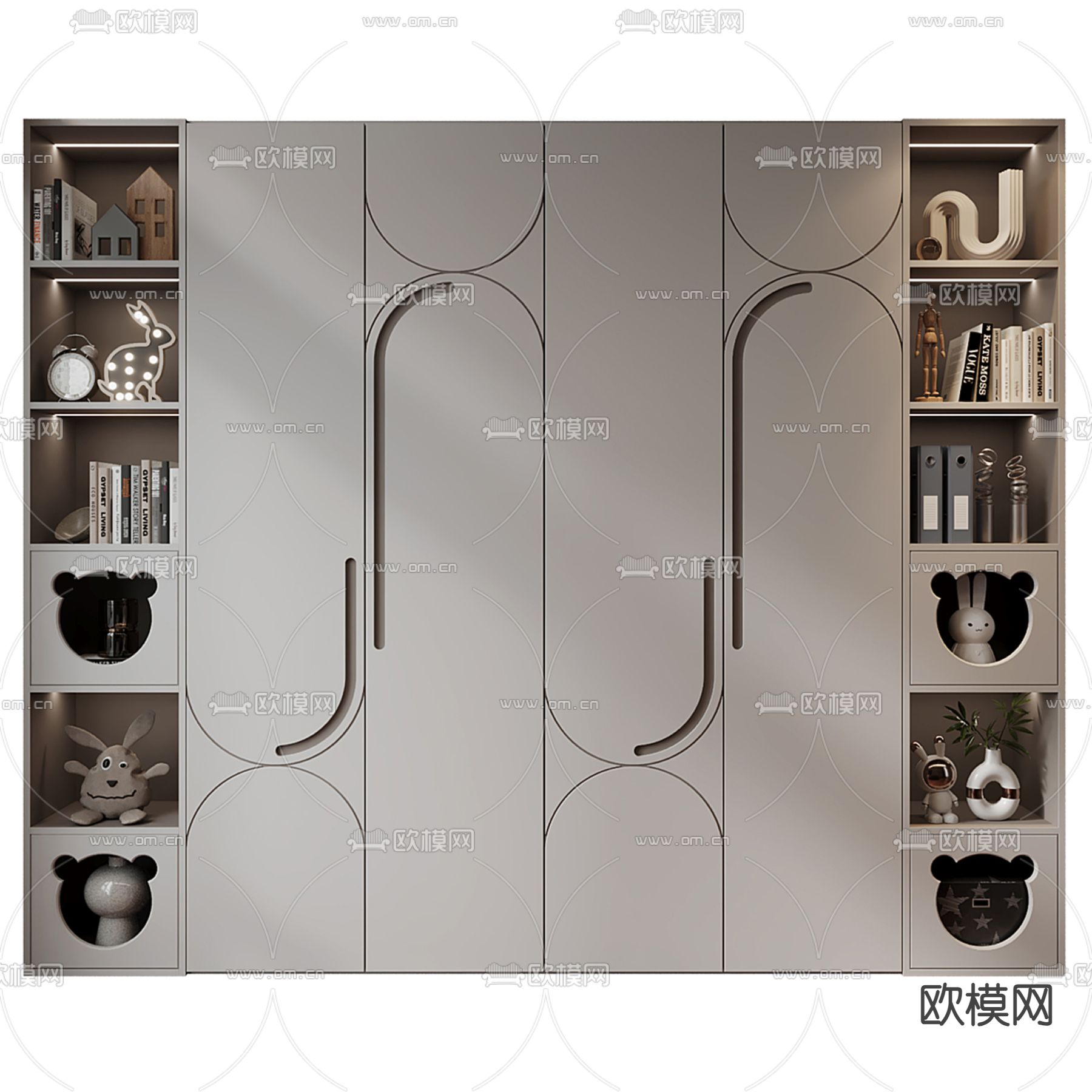儿童衣柜 玩具柜3d模型下载