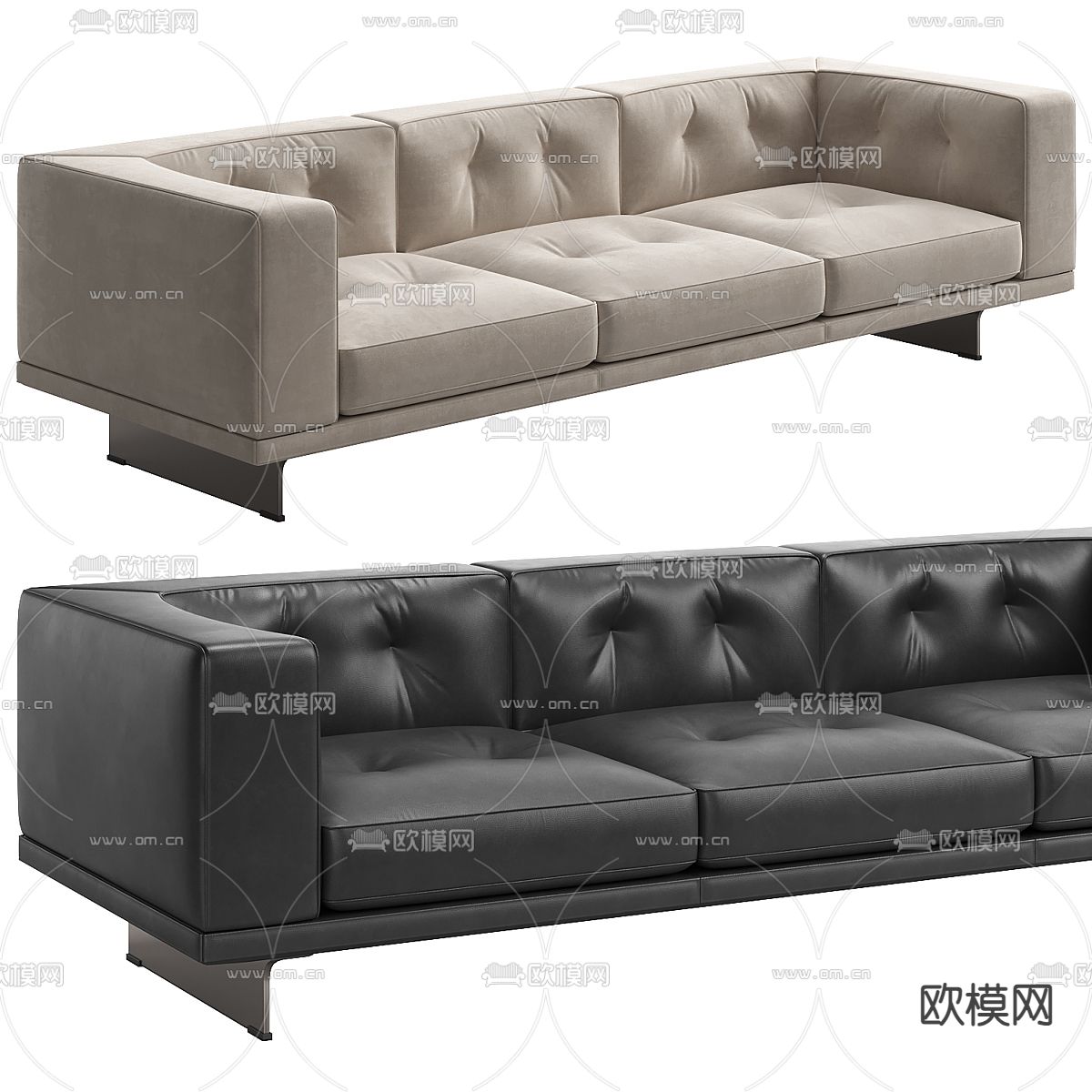minotti 多人沙发3d模型下载（渲染图3）