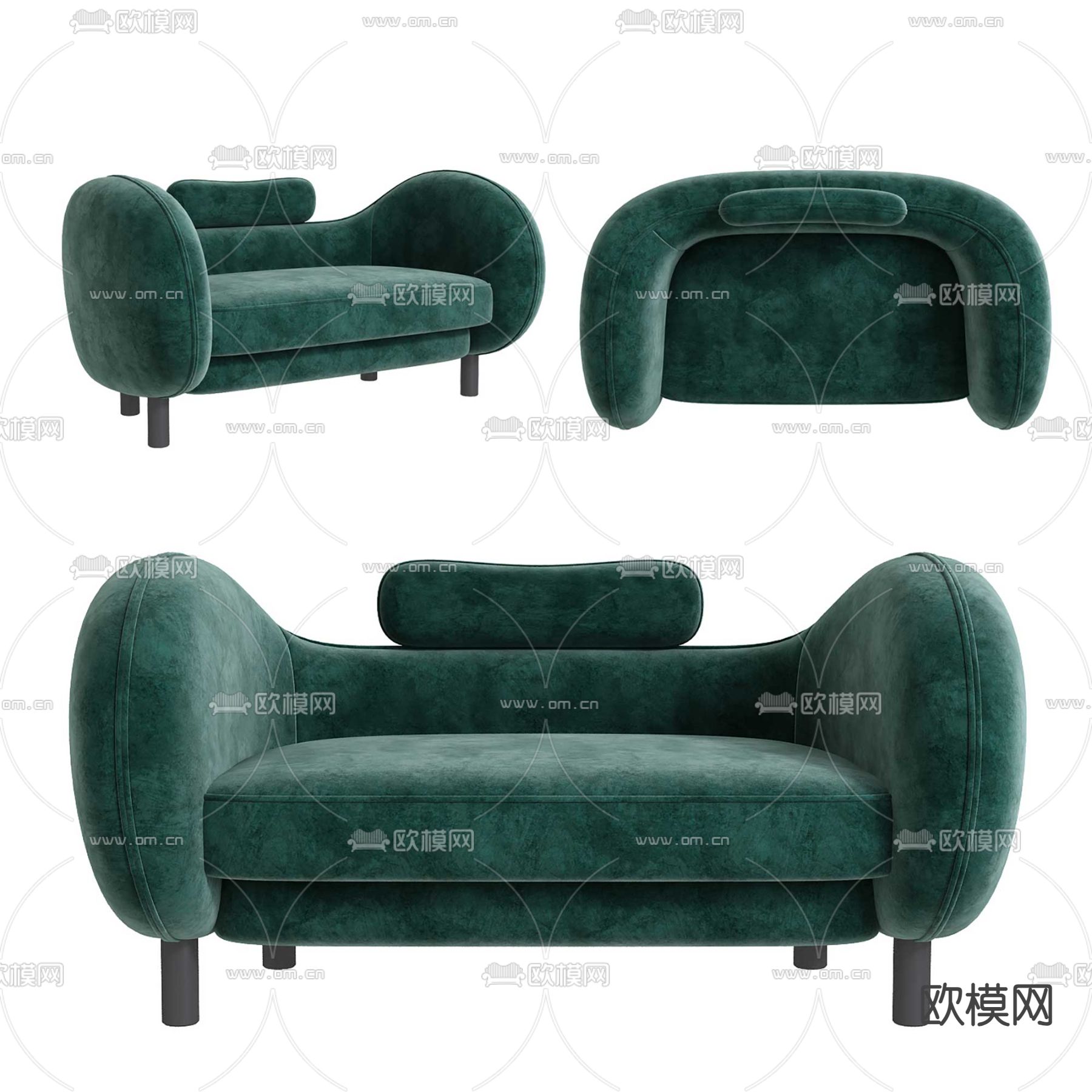 双人沙发3d模型下载