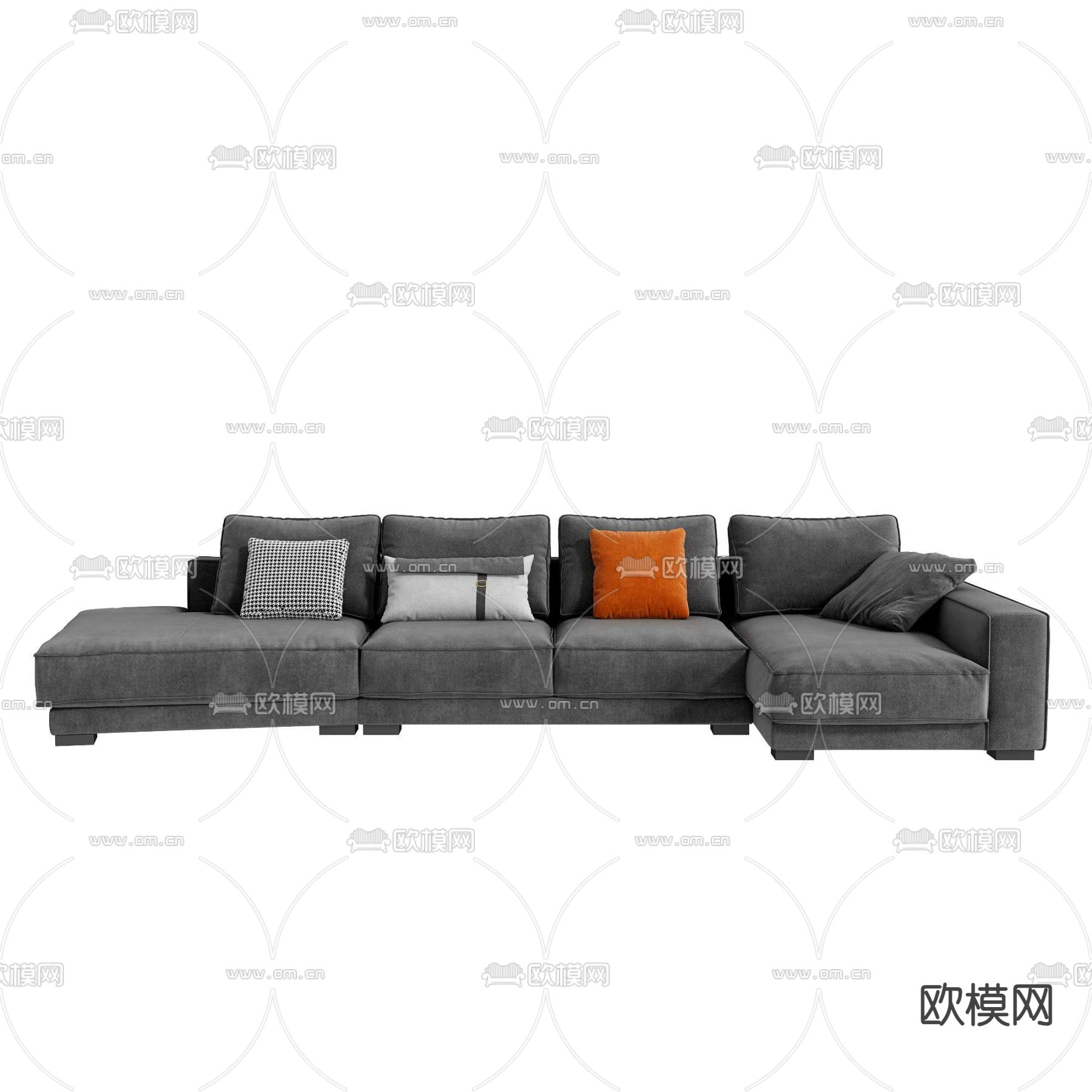 拐角沙发 多人沙发3d模型下载