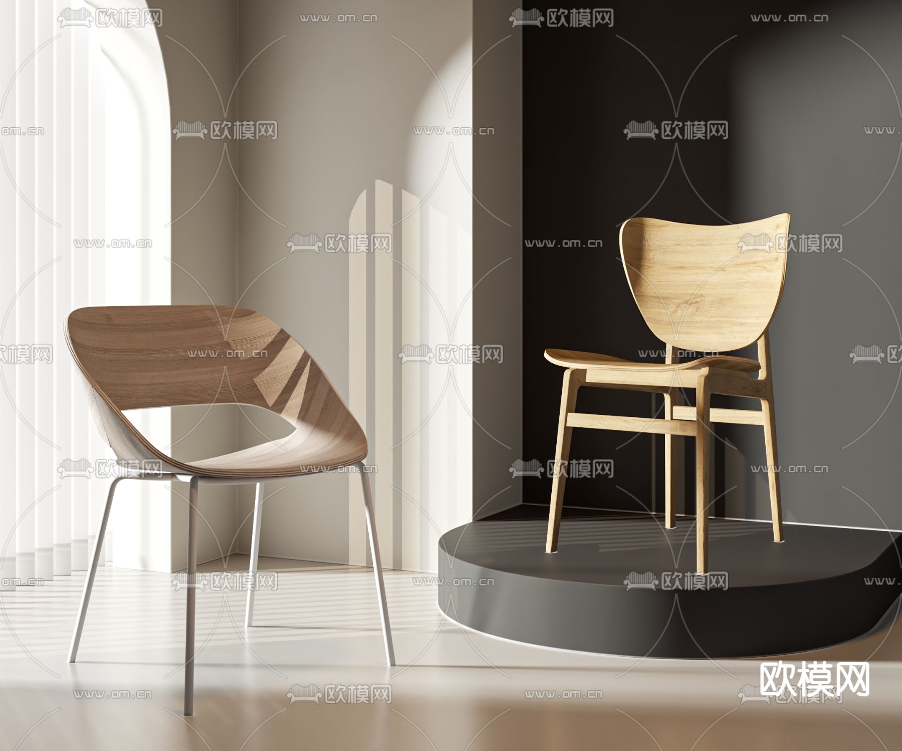 创意椅子 餐椅3d模型下载