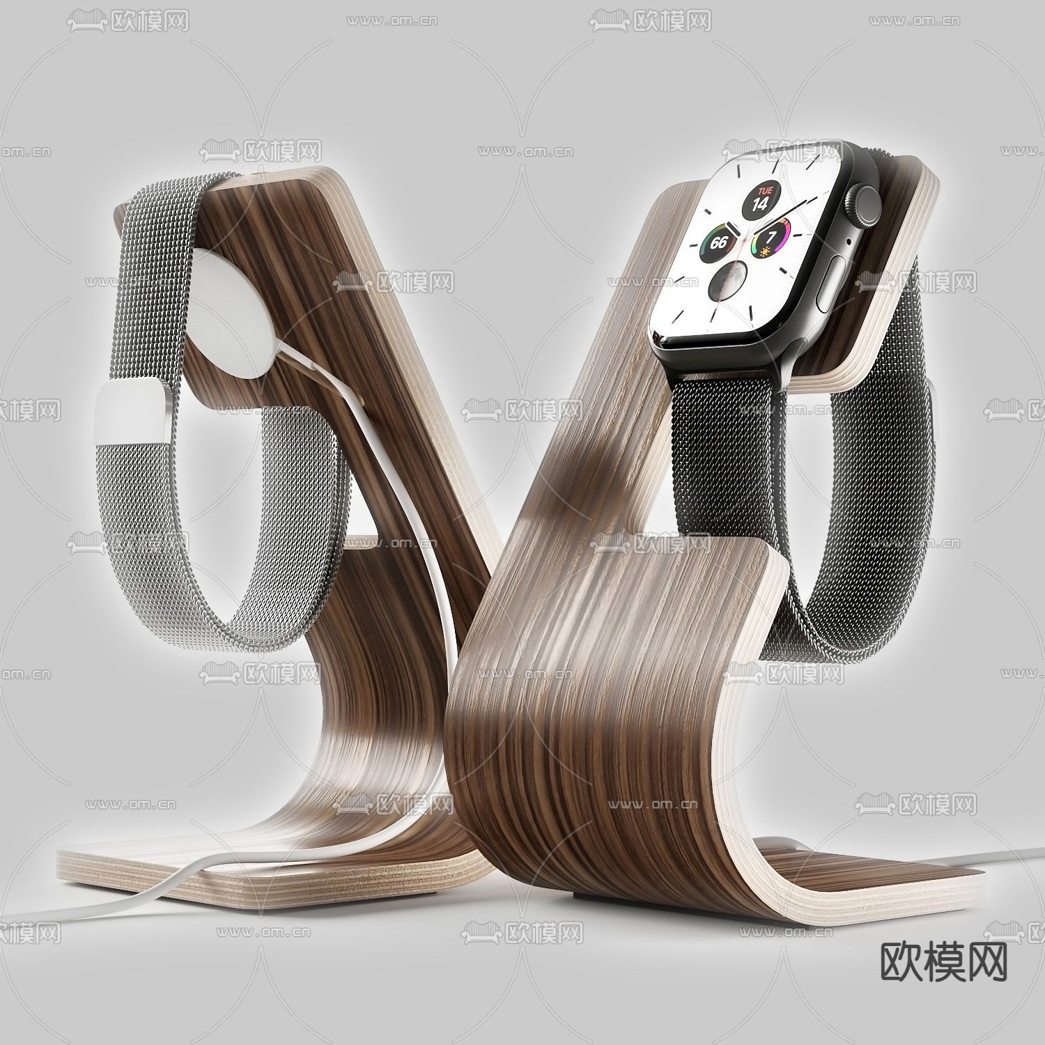 苹果series7手表su模型下载（渲染图1）