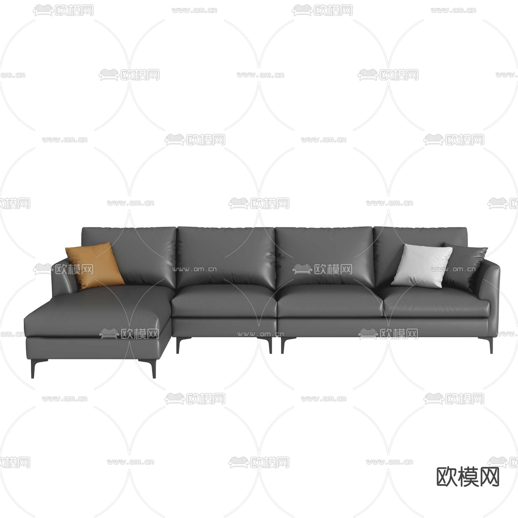 拐角沙发 多人沙发3d模型下载