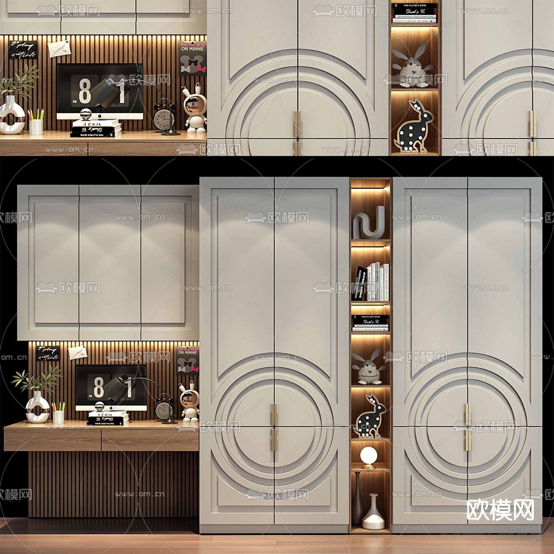 儿童衣柜3d模型下载