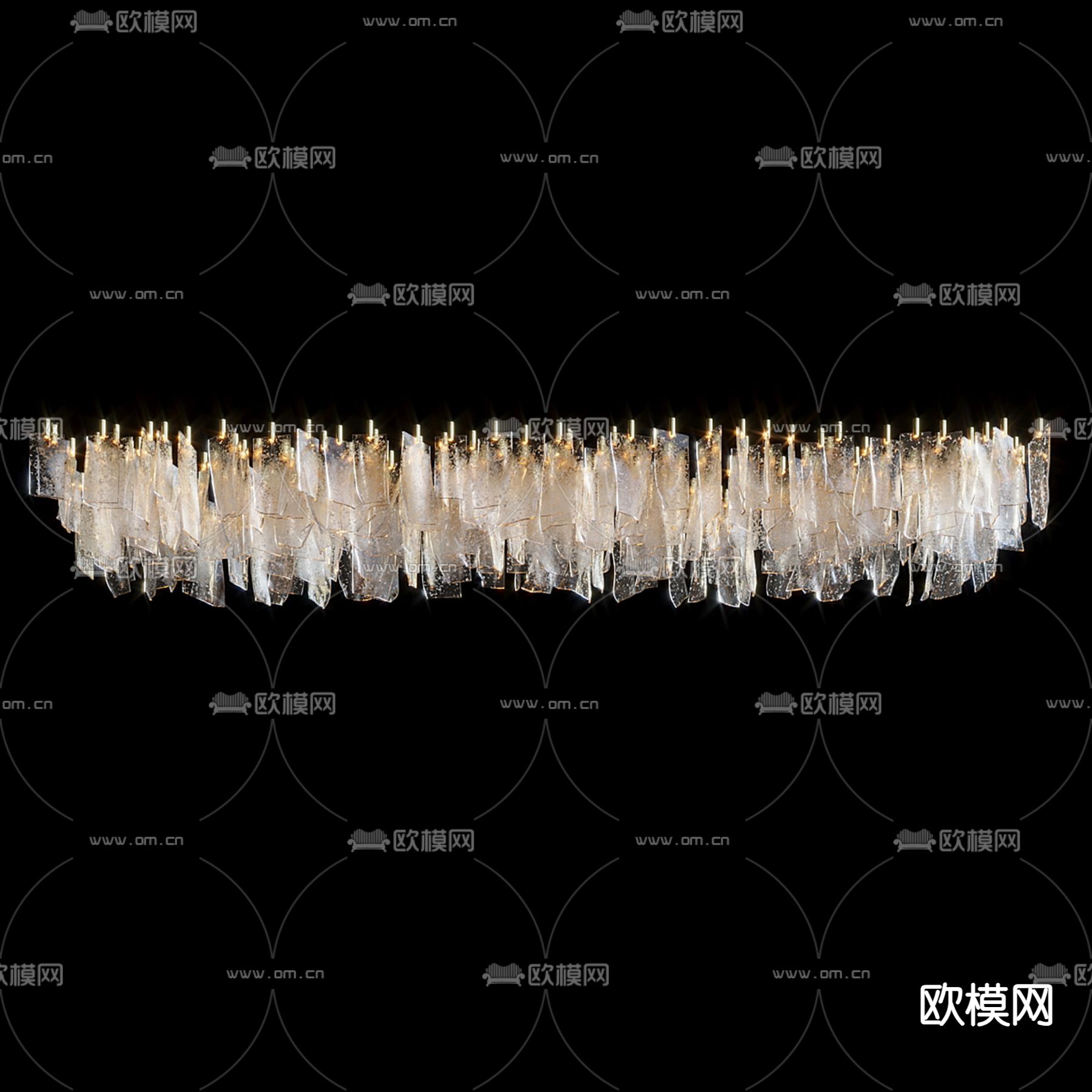 水晶吊灯3d模型下载