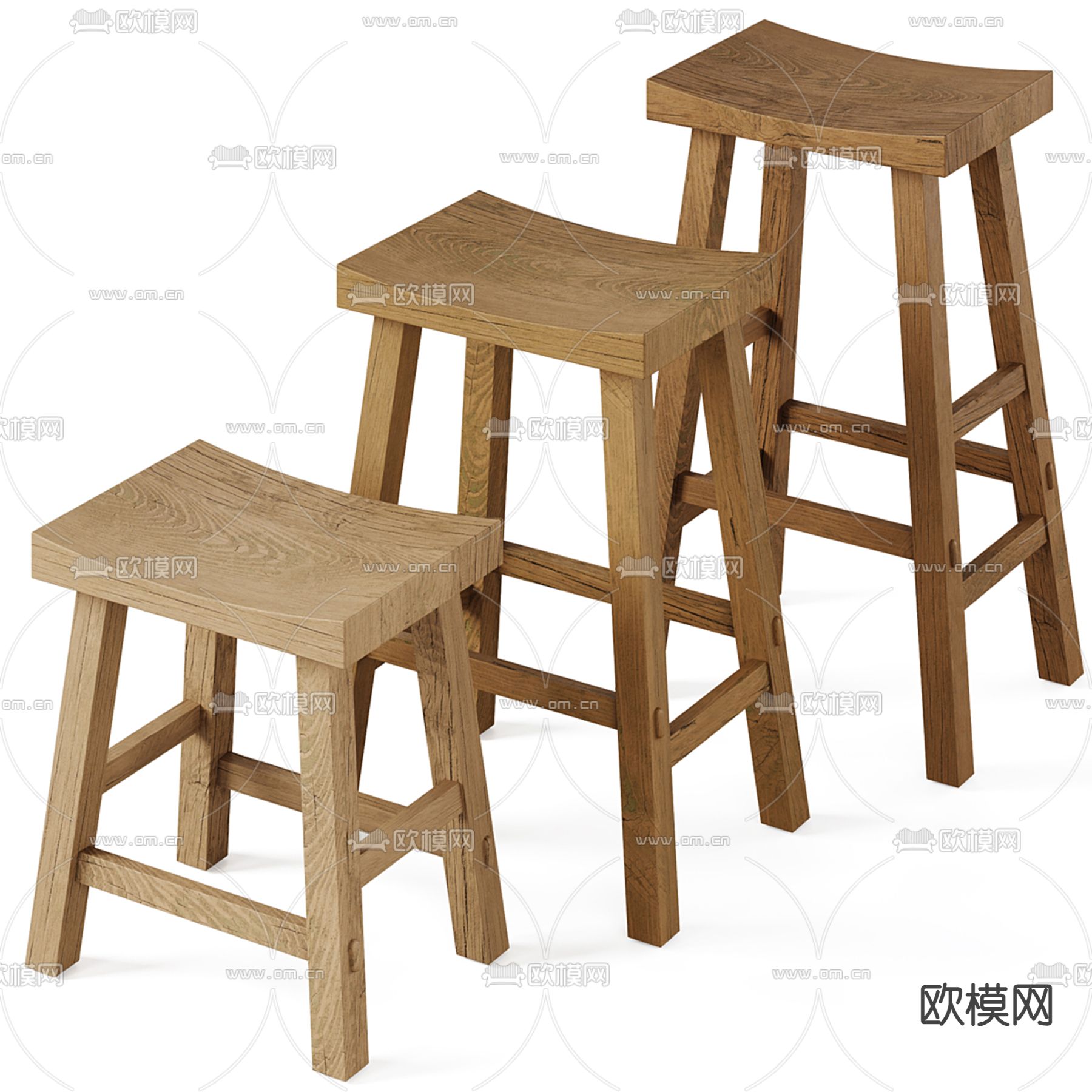 吧椅 吧凳3d模型下载（渲染图2）