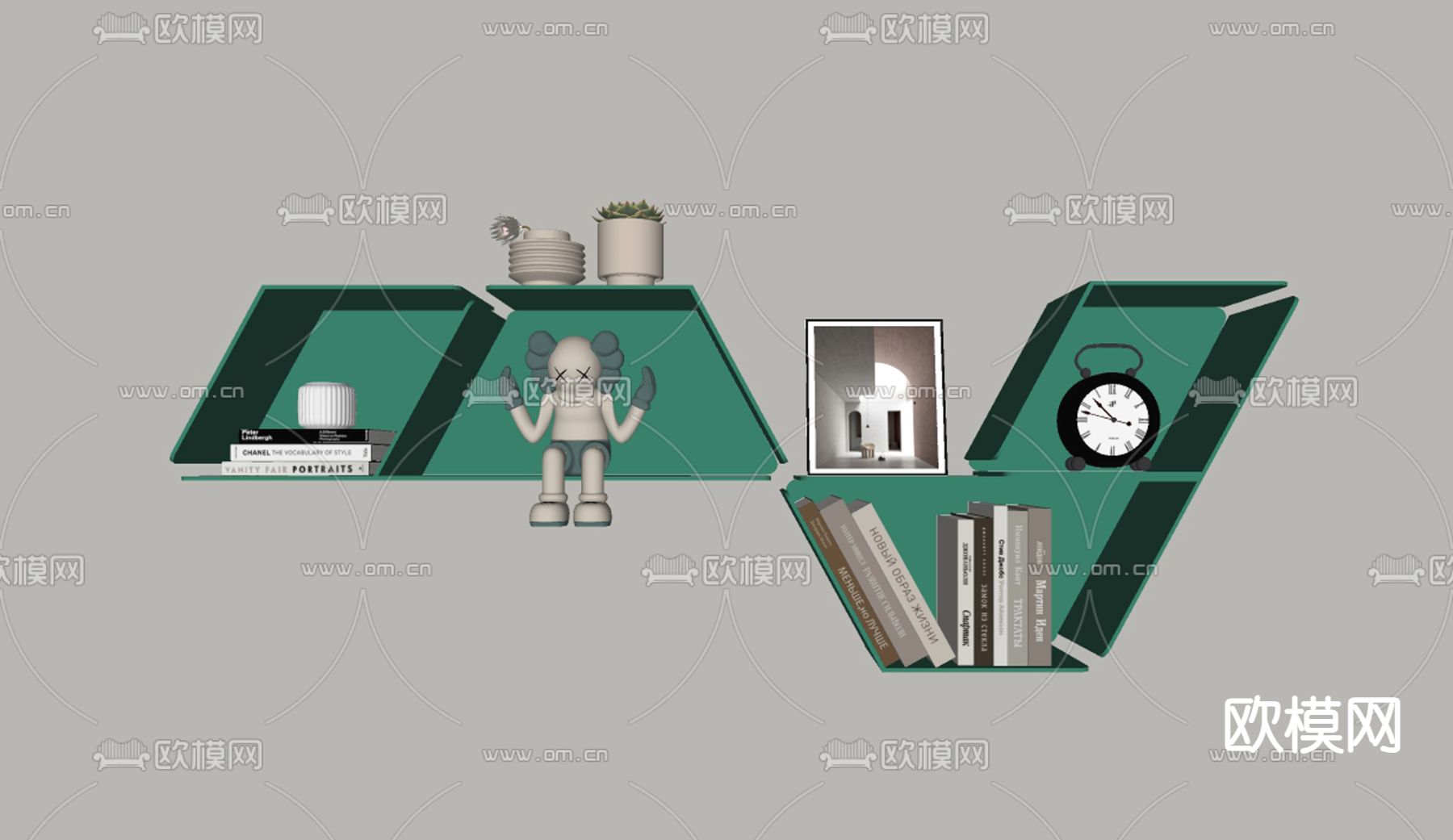 壁架 壁柜su模型下载（渲染图2）