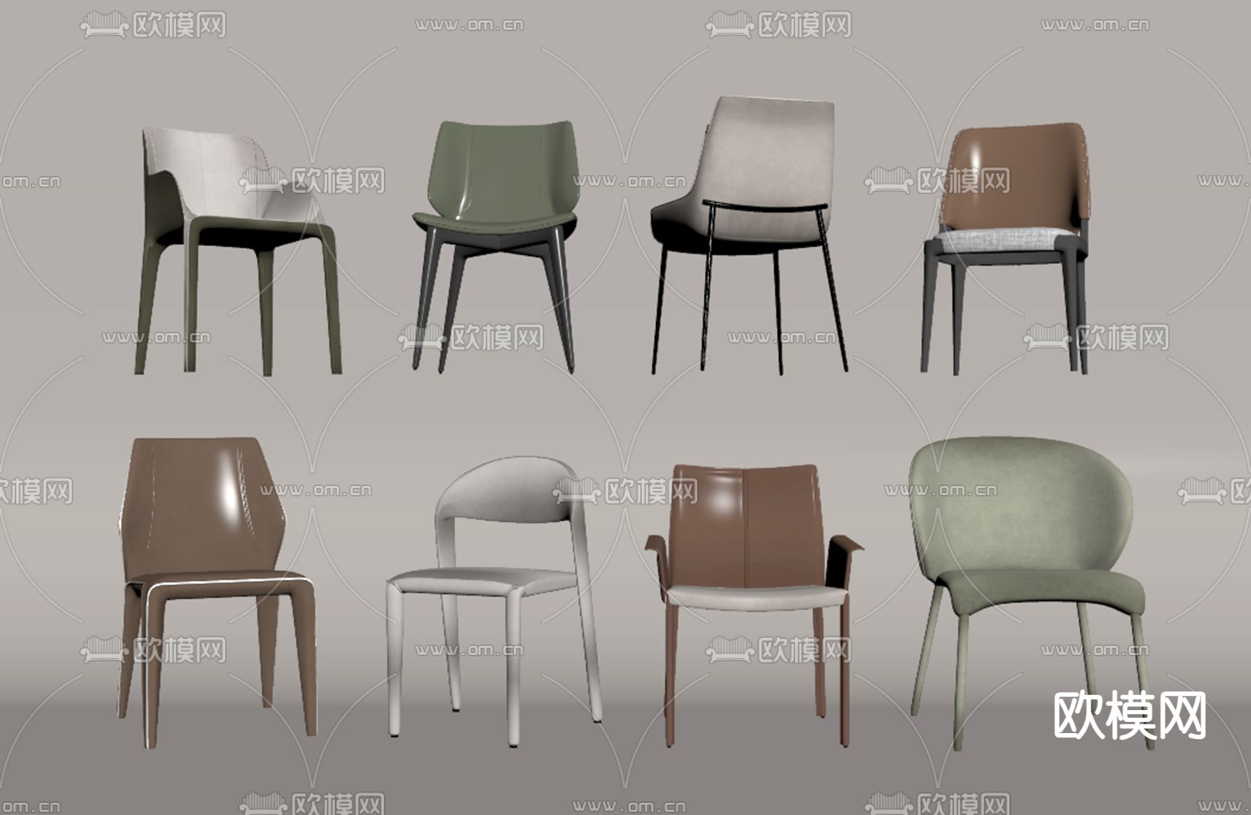 现代餐椅 单椅su模型下载（渲染图2）
