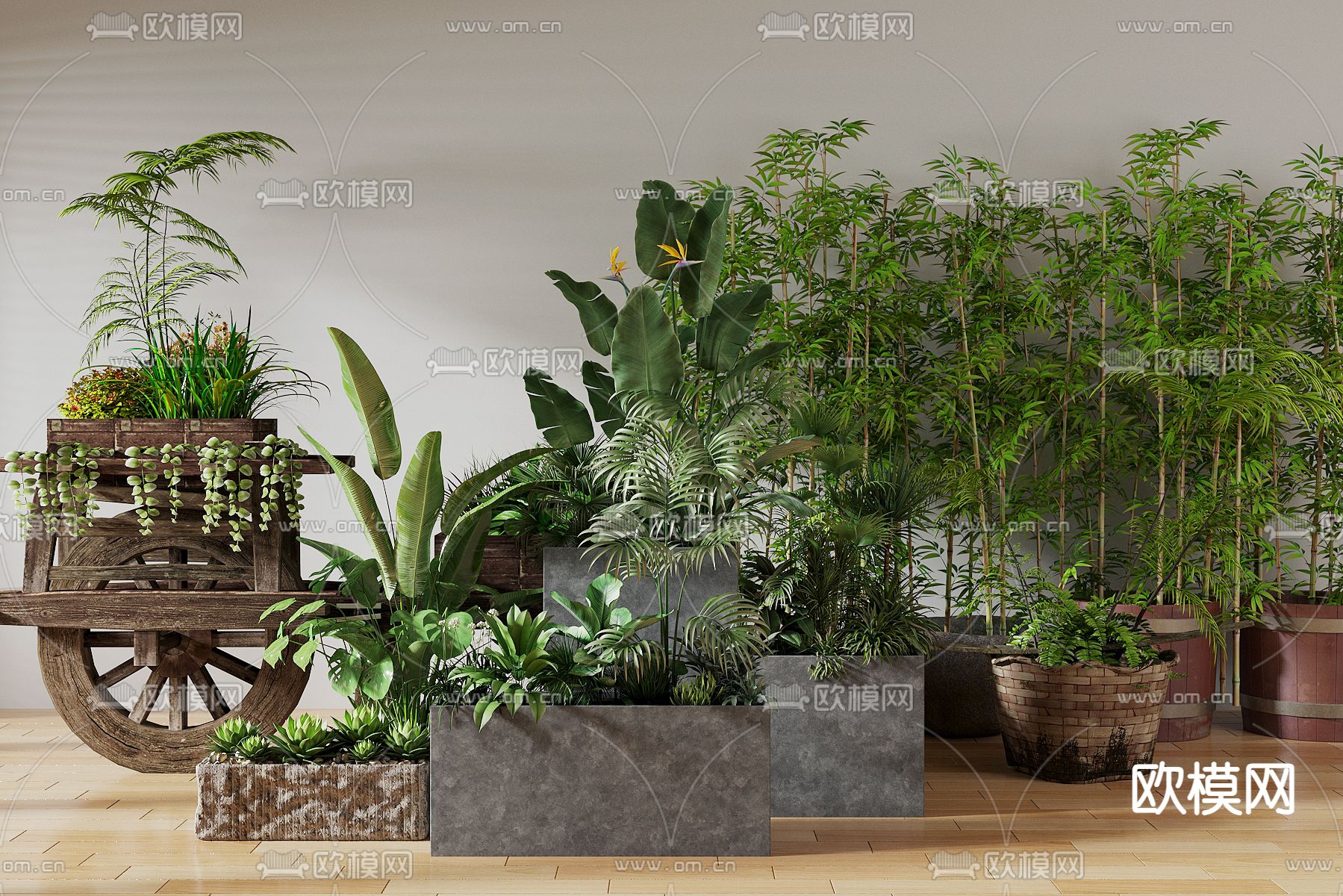 花箱 花坛 花钵3d模型下载