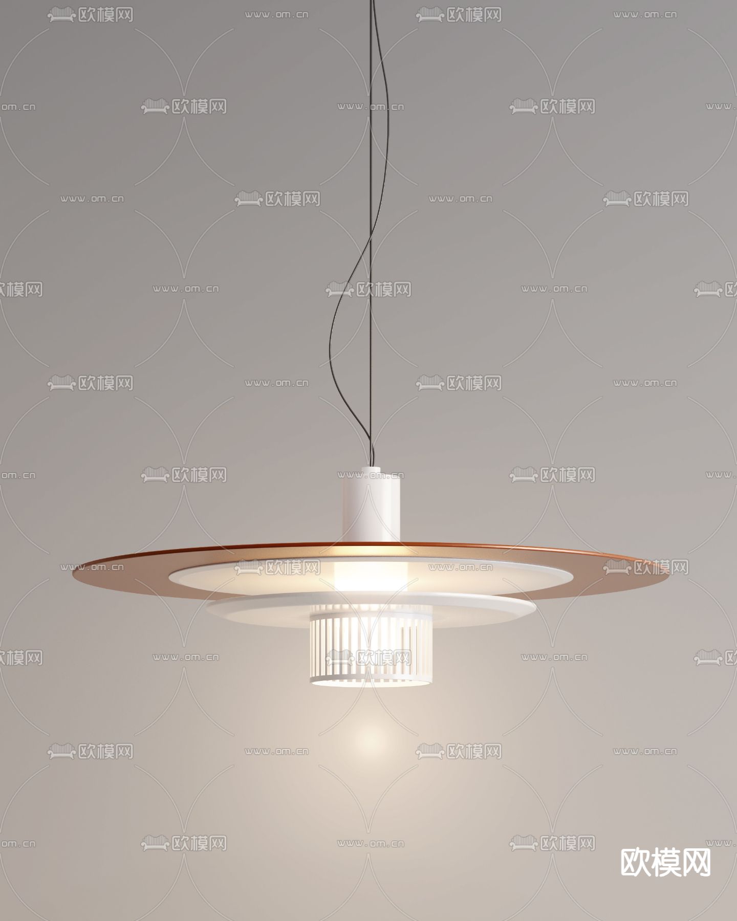 Palmabeige 吊灯su模型下载（渲染图1）
