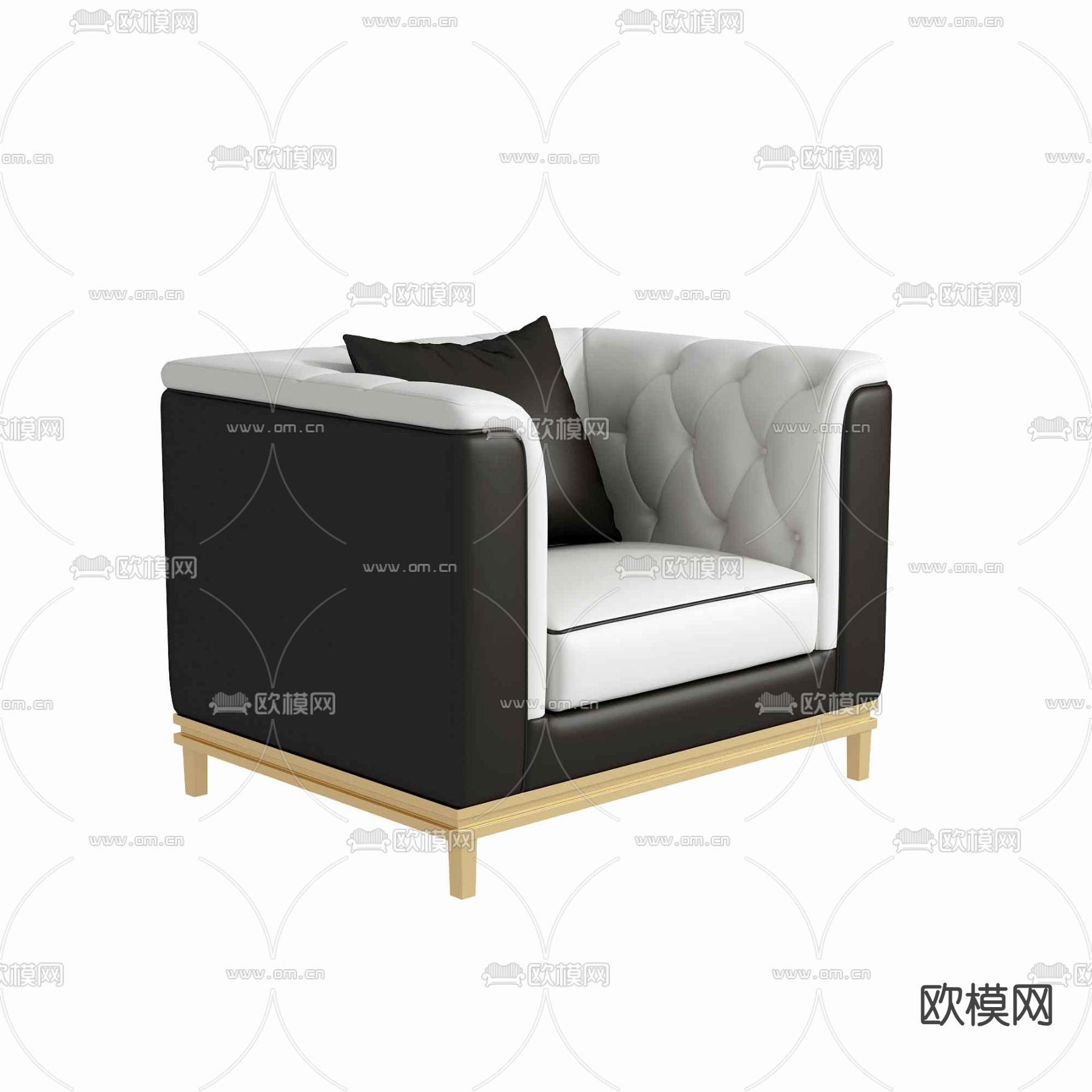 单人沙发 皮沙发3d模型下载_ID14286773_3dmax免费模型-欧模网