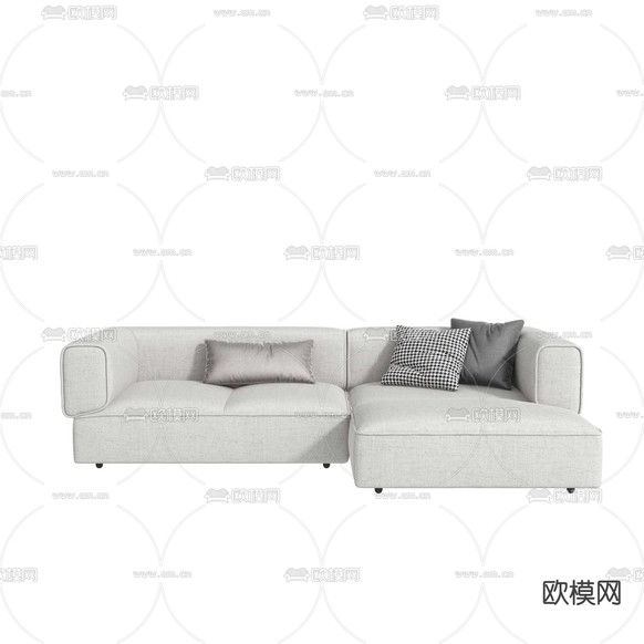 双人沙发 软体沙发3d模型下载
