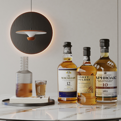  酒水 酒瓶su模型 