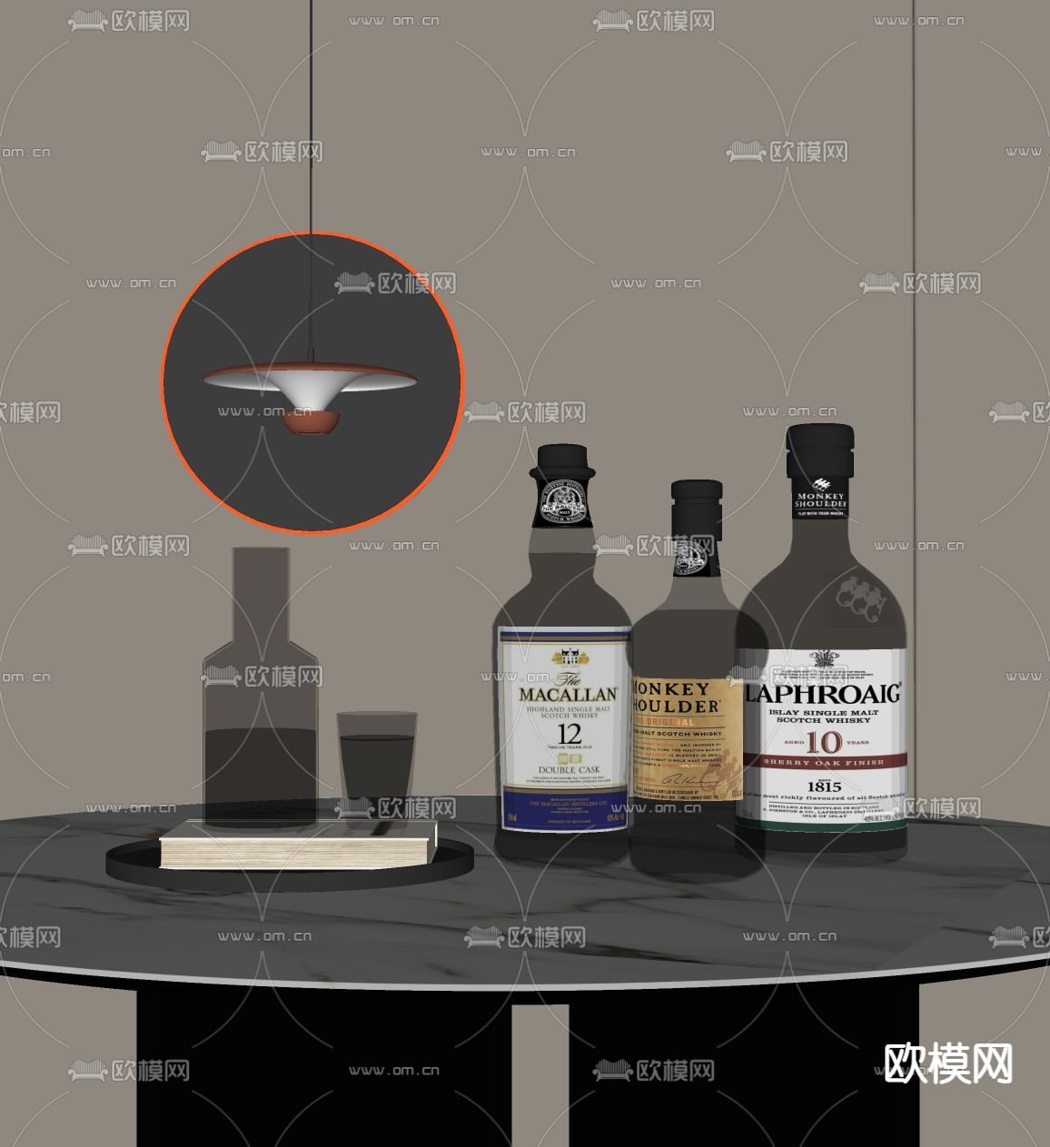 酒水 酒瓶su模型下载（渲染图2）