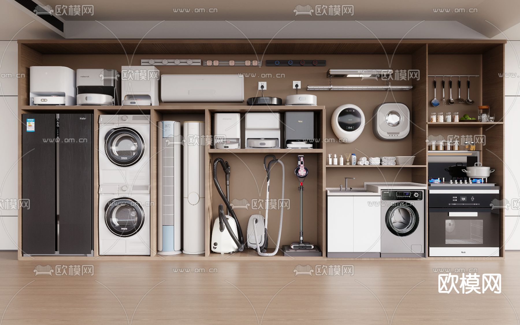 扫地机器人 洗衣机 吸尘器 洁具3d模型下载