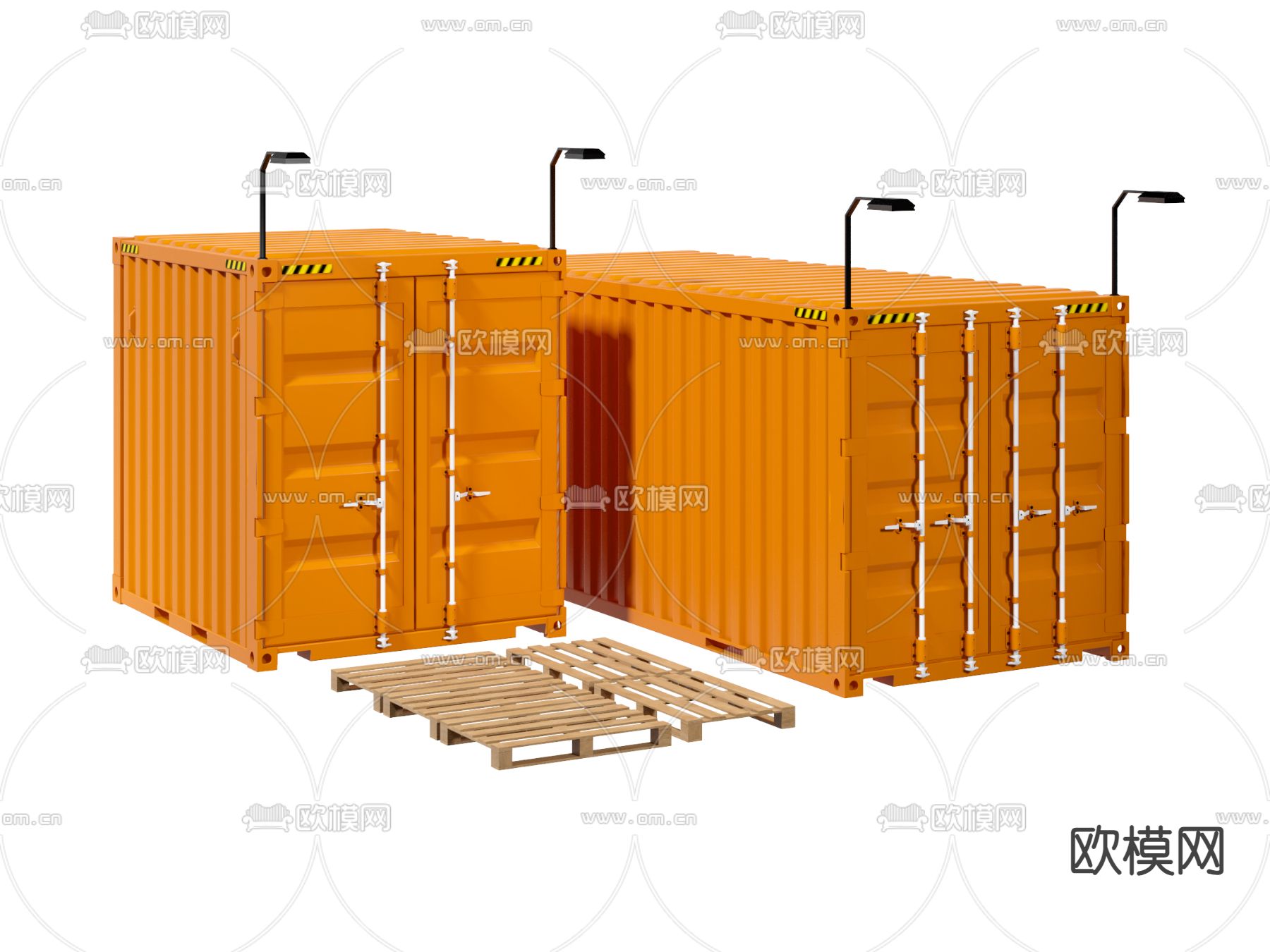 工业风集装箱3d模型下载