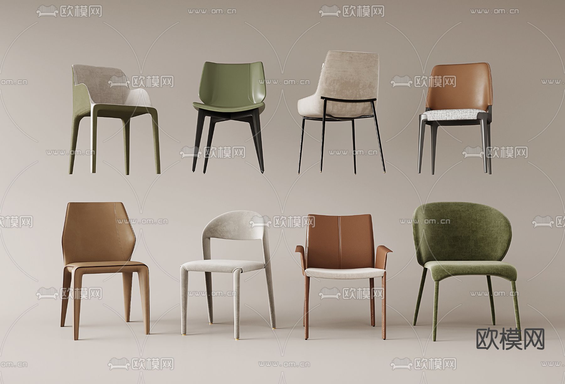现代餐椅 单椅su模型下载（渲染图1）