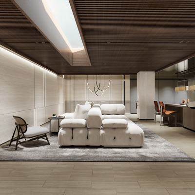  现代会客厅 酒吧区su模型 