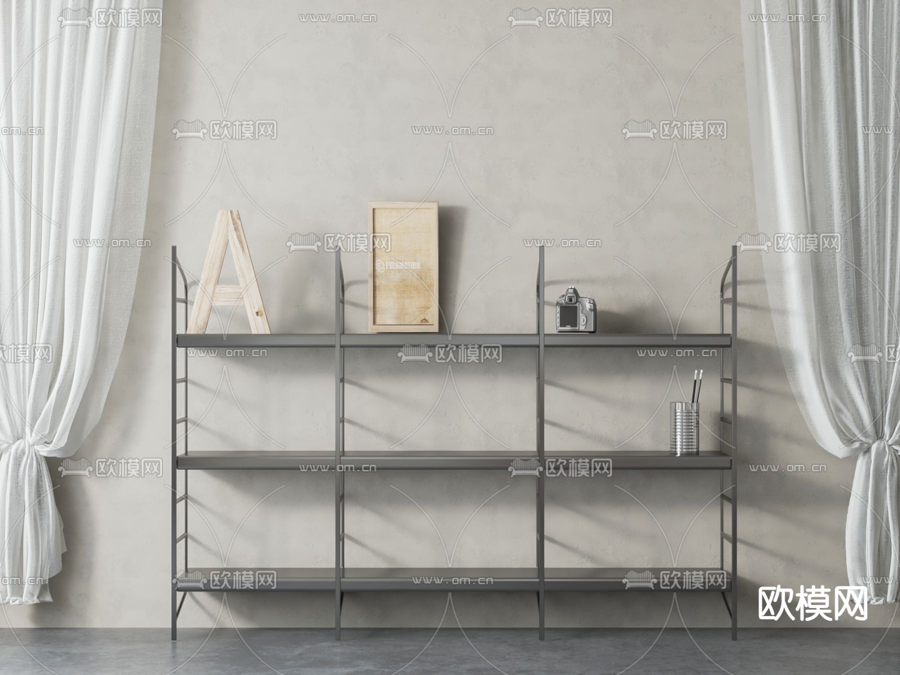 置物架 陈列架 书架3d模型下载