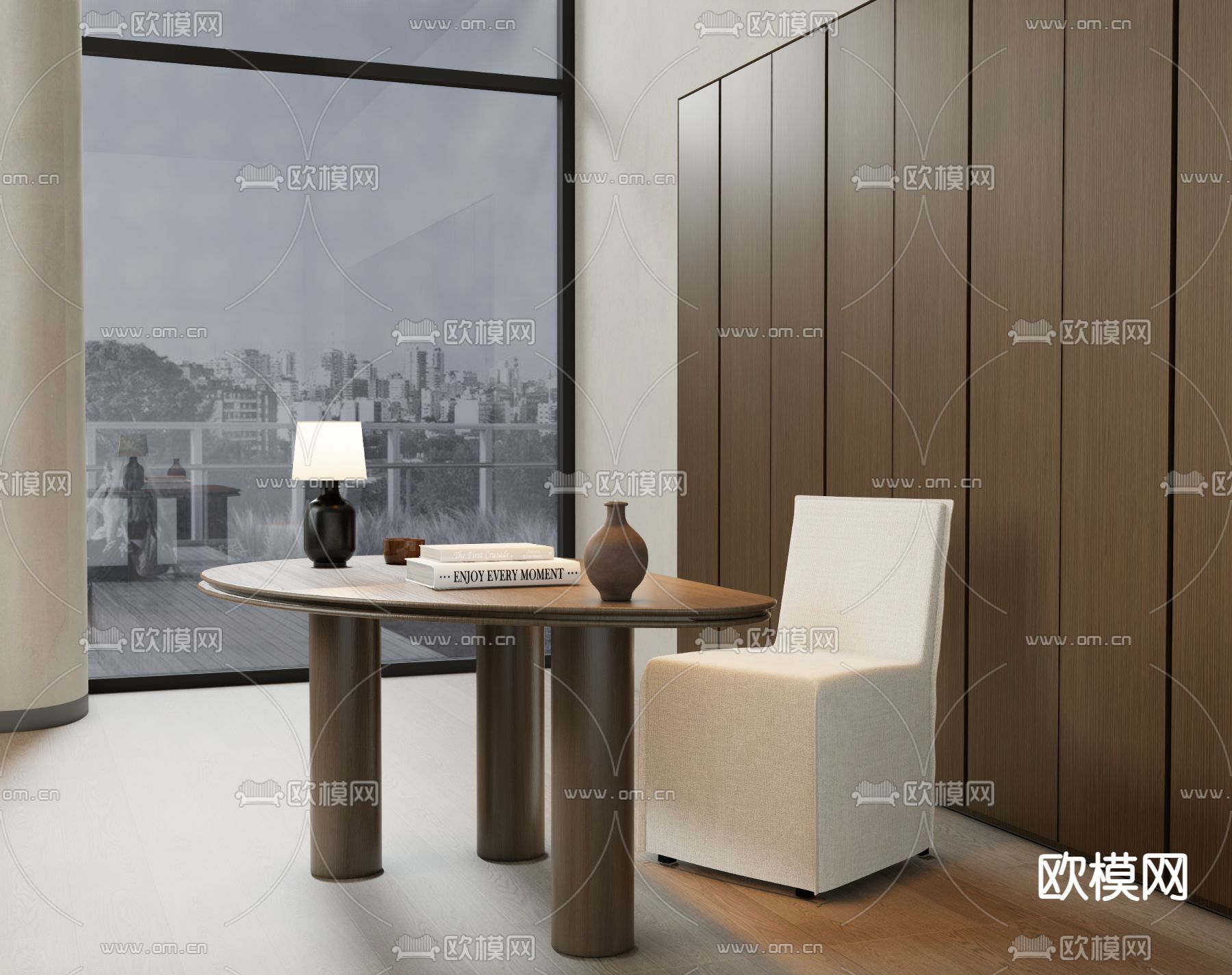 异形书桌 写字台 阅读桌3d模型下载