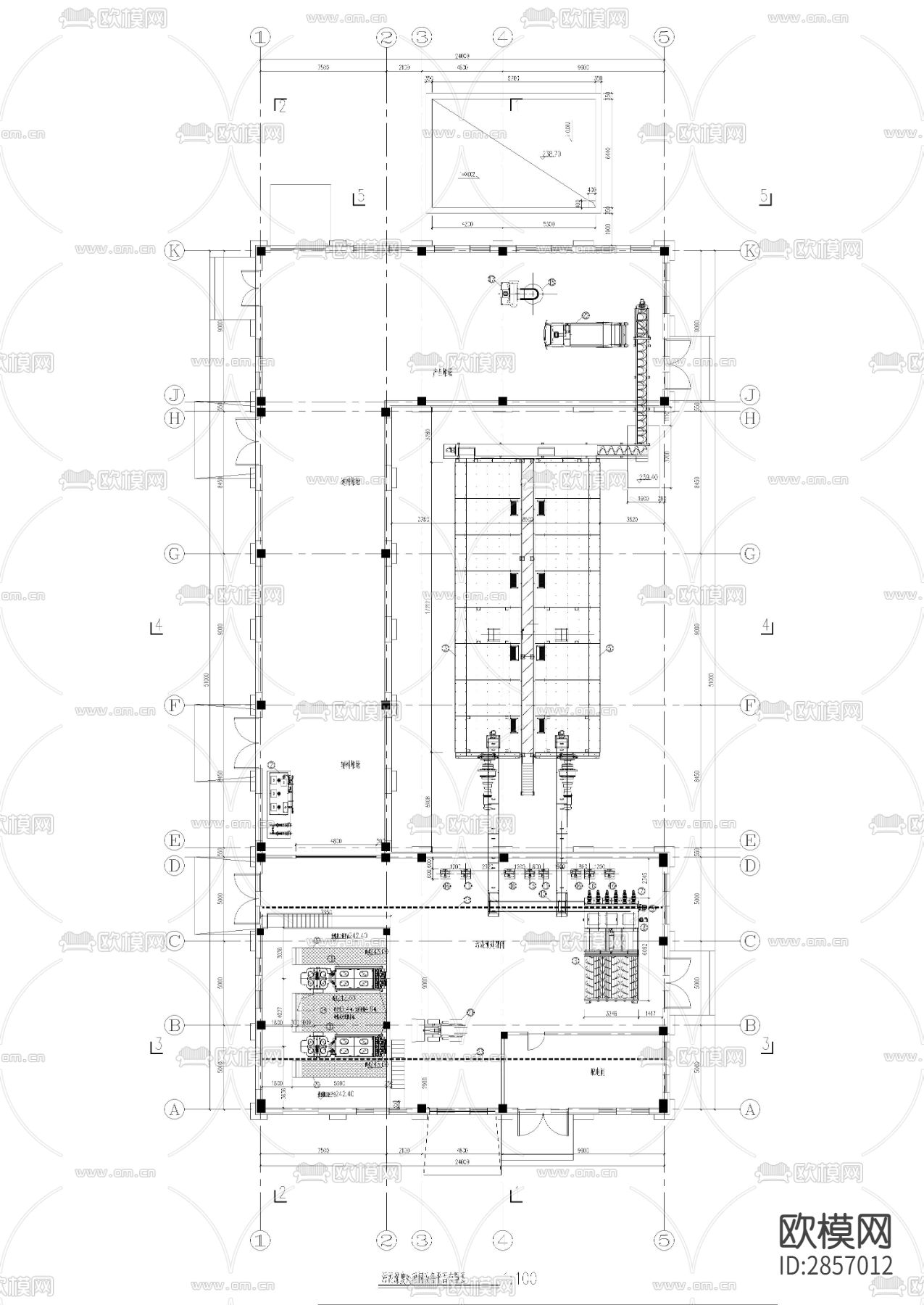 某污水处理厂污泥贮池及污泥深度处理间cad施工图下载（渲染图3）
