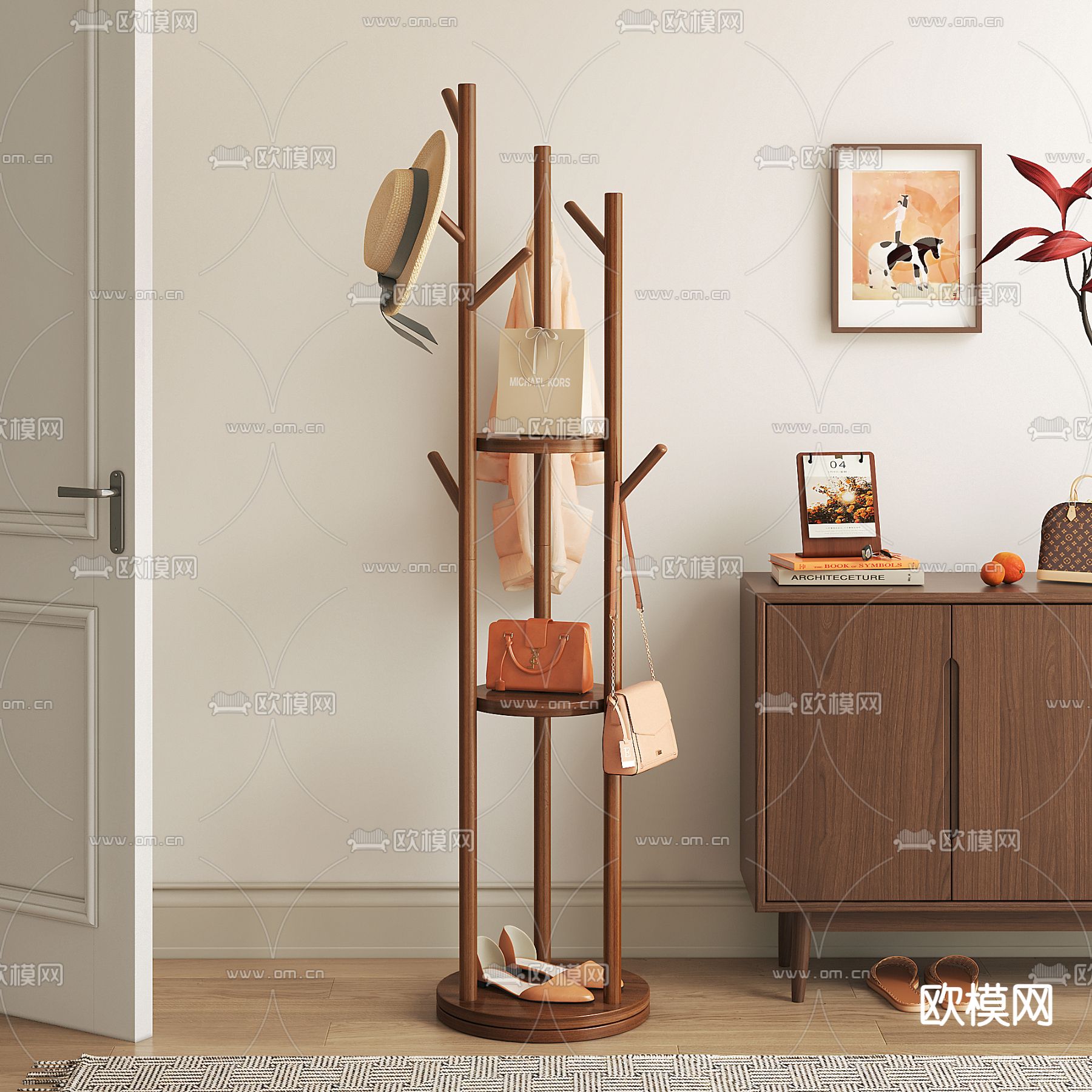 衣帽架 挂衣架3d模型下载