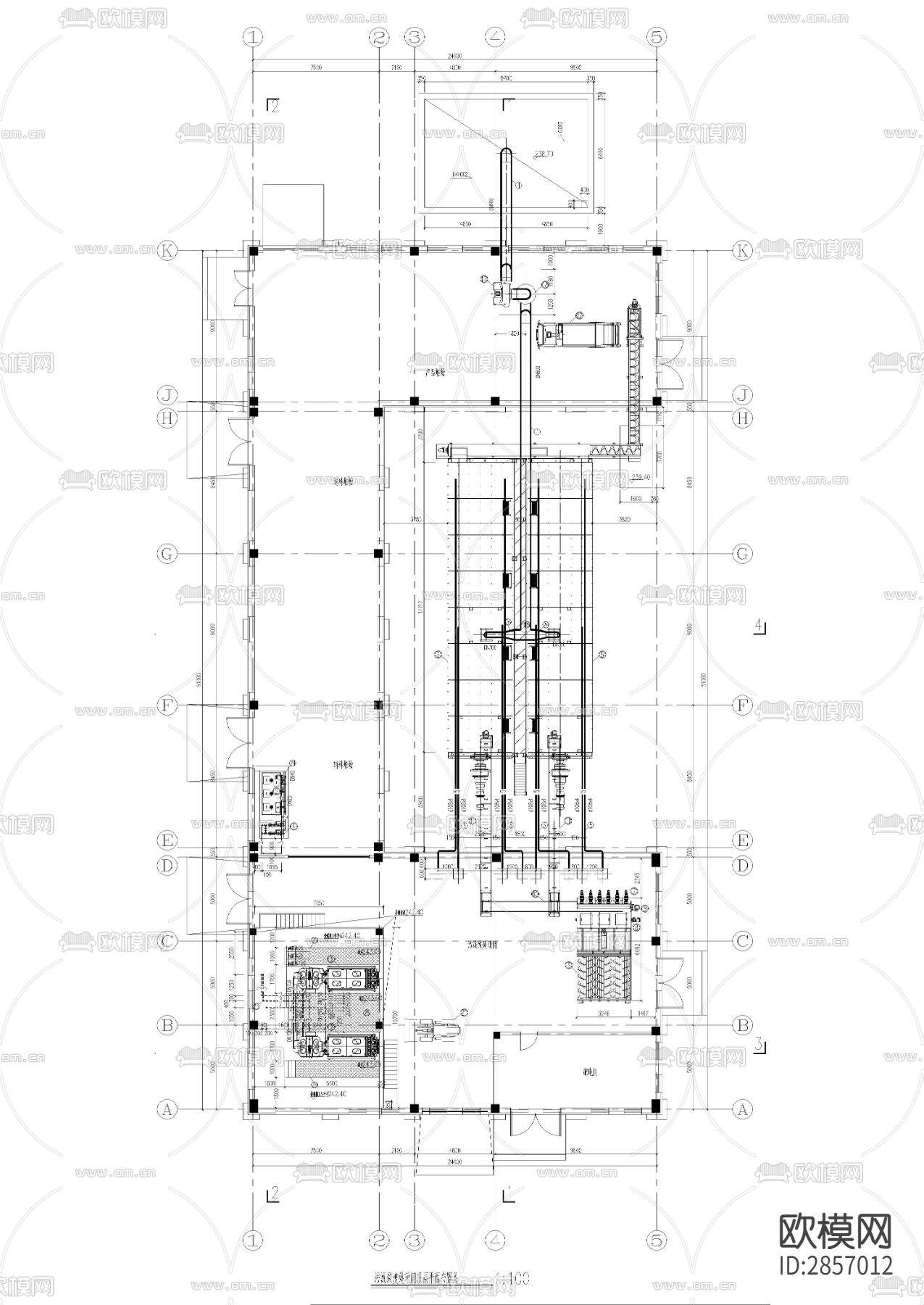 某污水处理厂污泥贮池及污泥深度处理间cad施工图下载（渲染图1）
