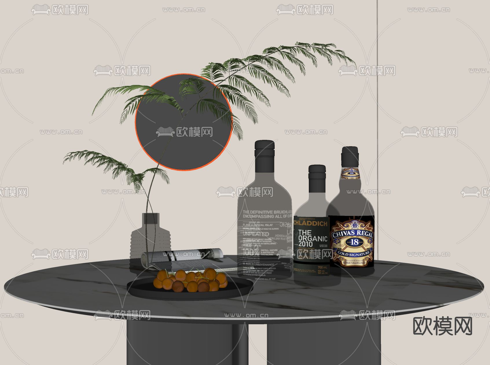 酒水 酒瓶su模型下载（渲染图2）