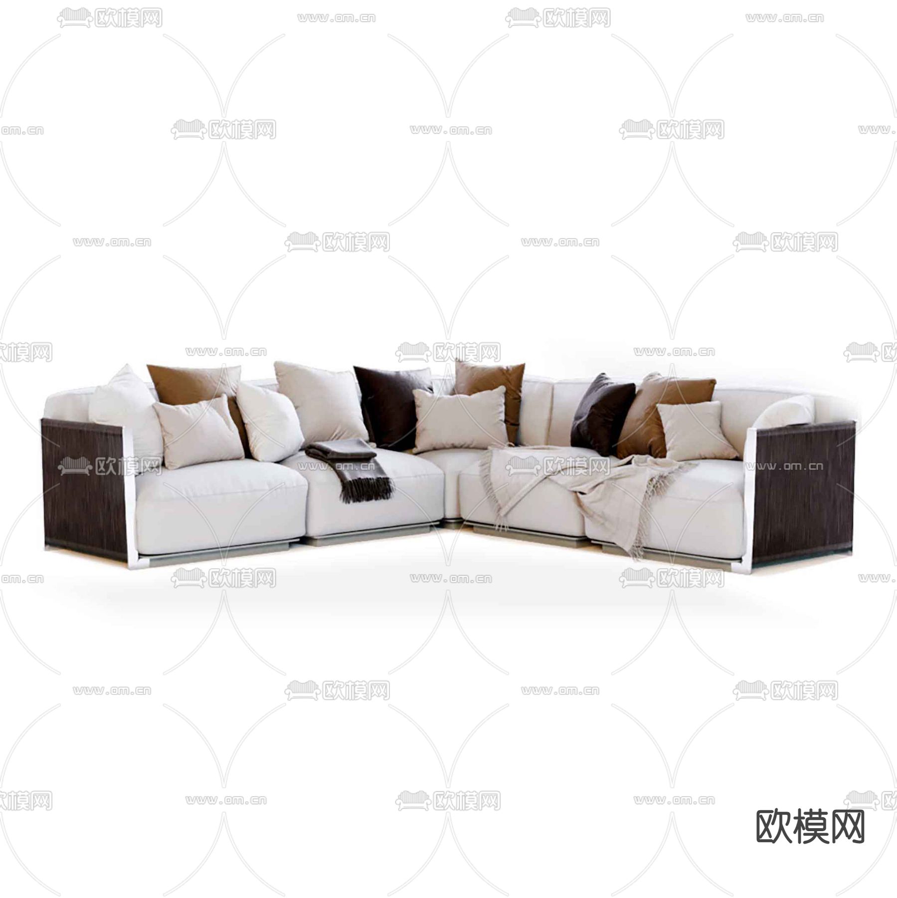 转角沙发 模块沙发3d模型下载_ID14286782_3dmax免费模型-欧模网