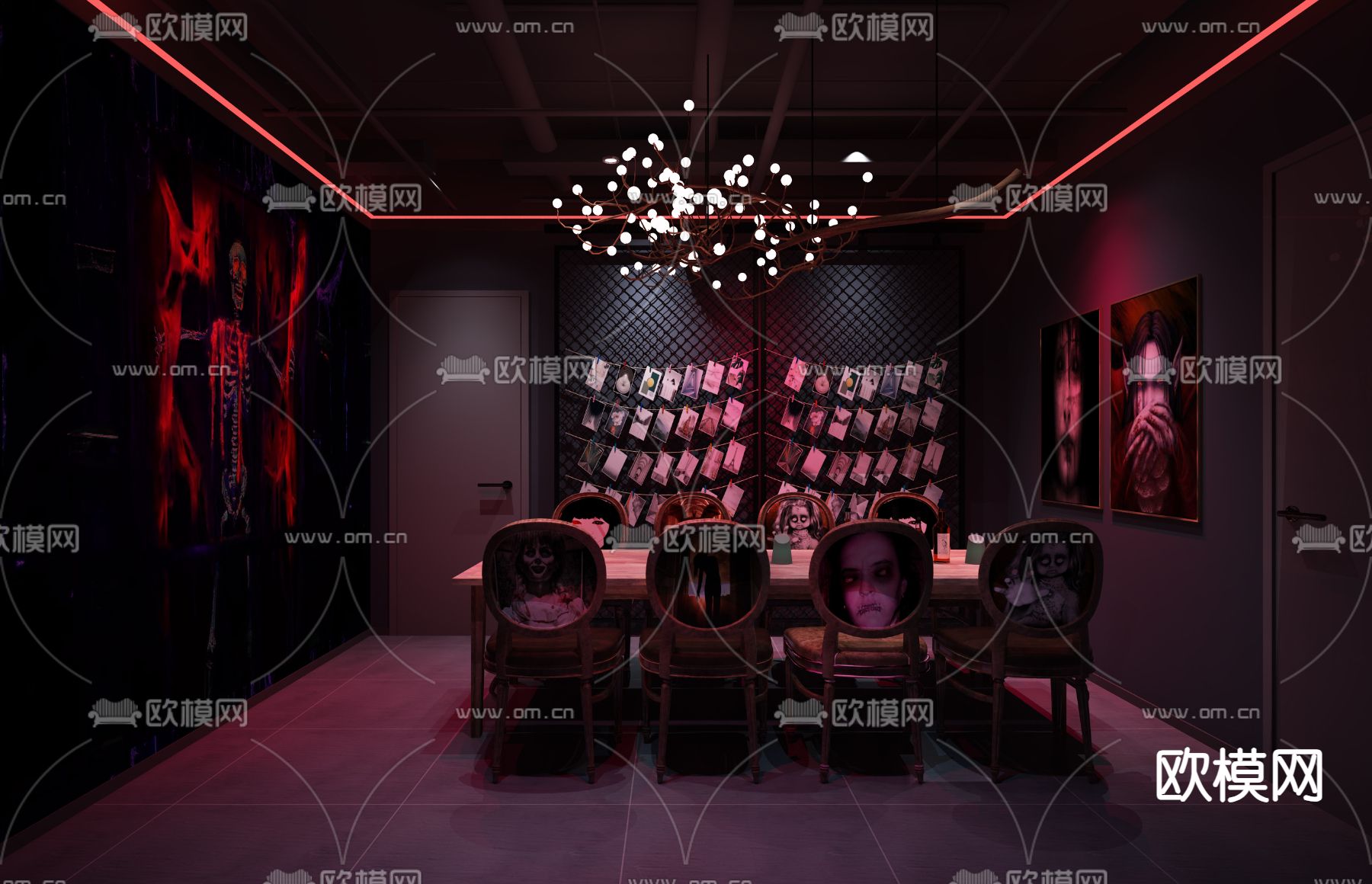 暗黑风剧本杀3d模型下载