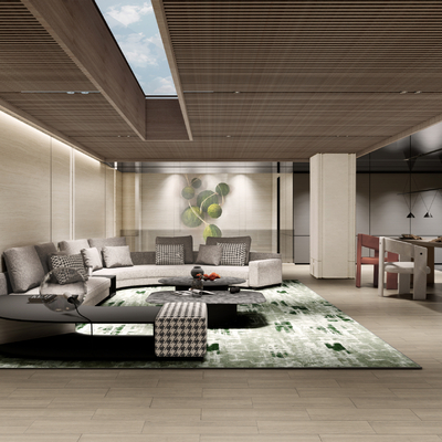  现代会客厅 酒吧区su模型 