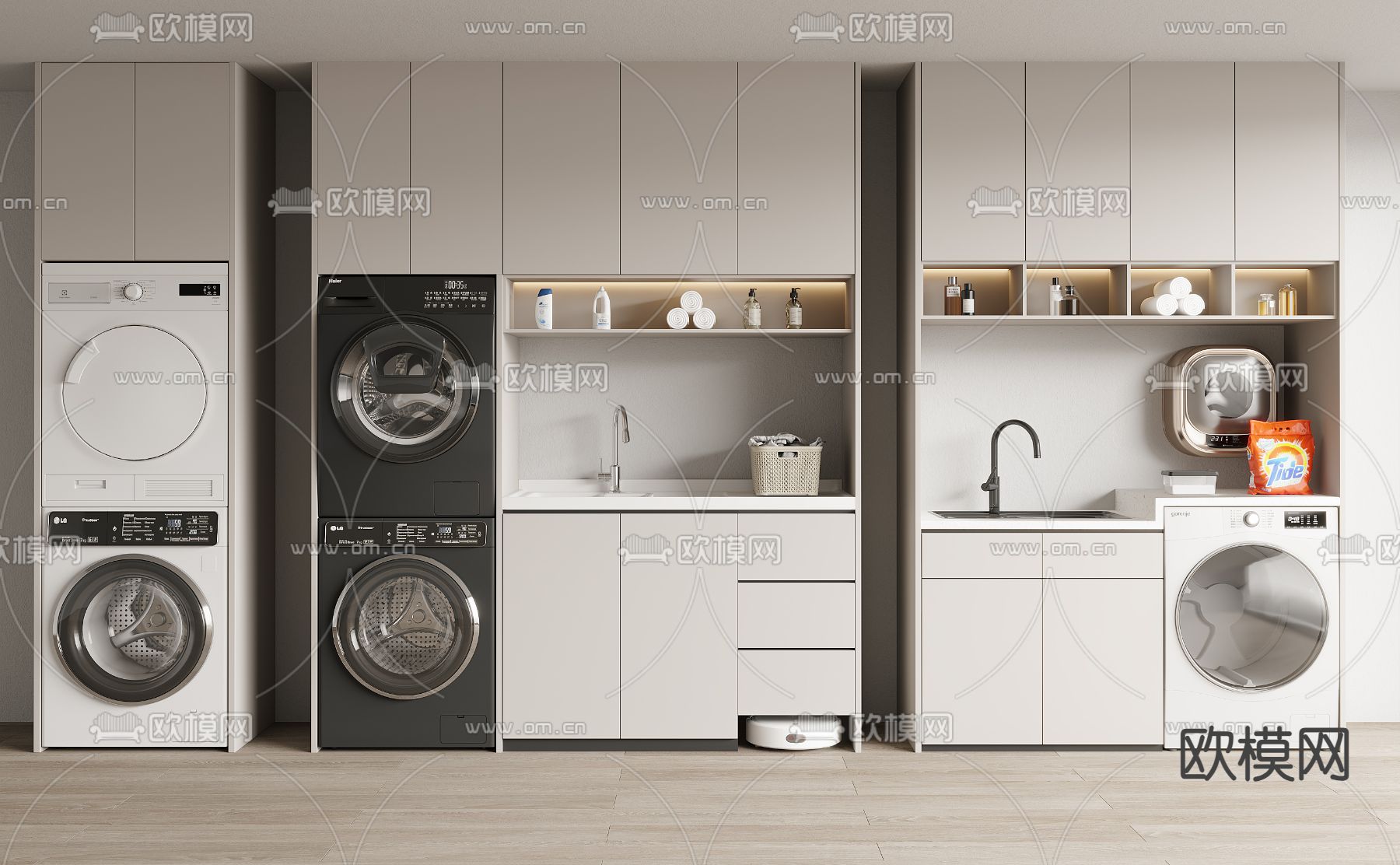 阳台柜 洗衣机柜3d模型下载