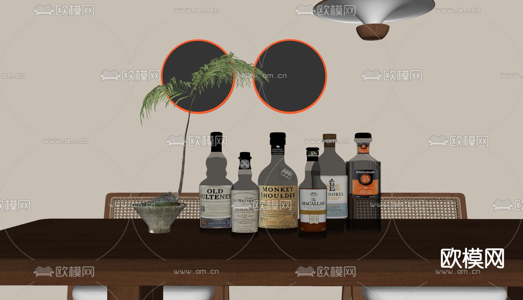 现代酒水 酒瓶su模型下载（渲染图2）