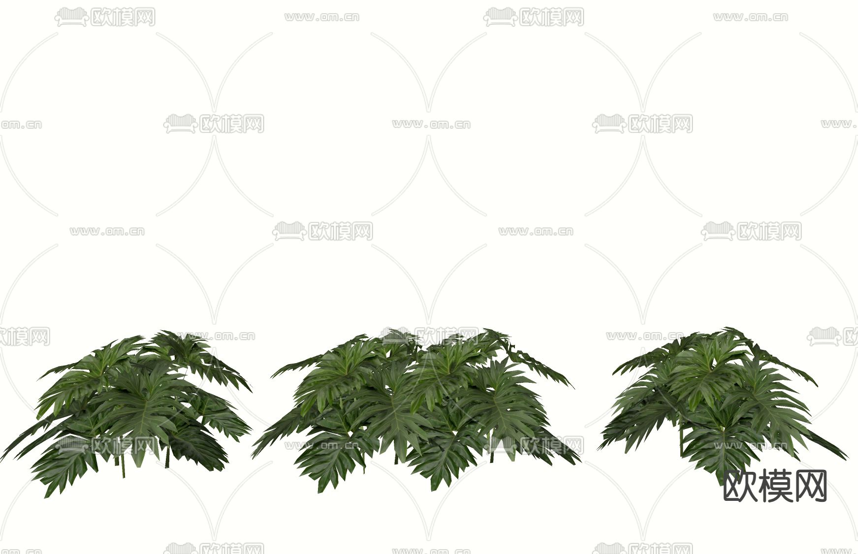 植物灌木 春雨 绿植su模型下载（渲染图1）