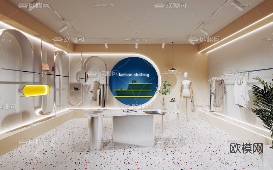 现代服装店 女装店3d模型下载