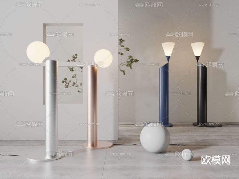 落地灯 柱灯3d模型下载