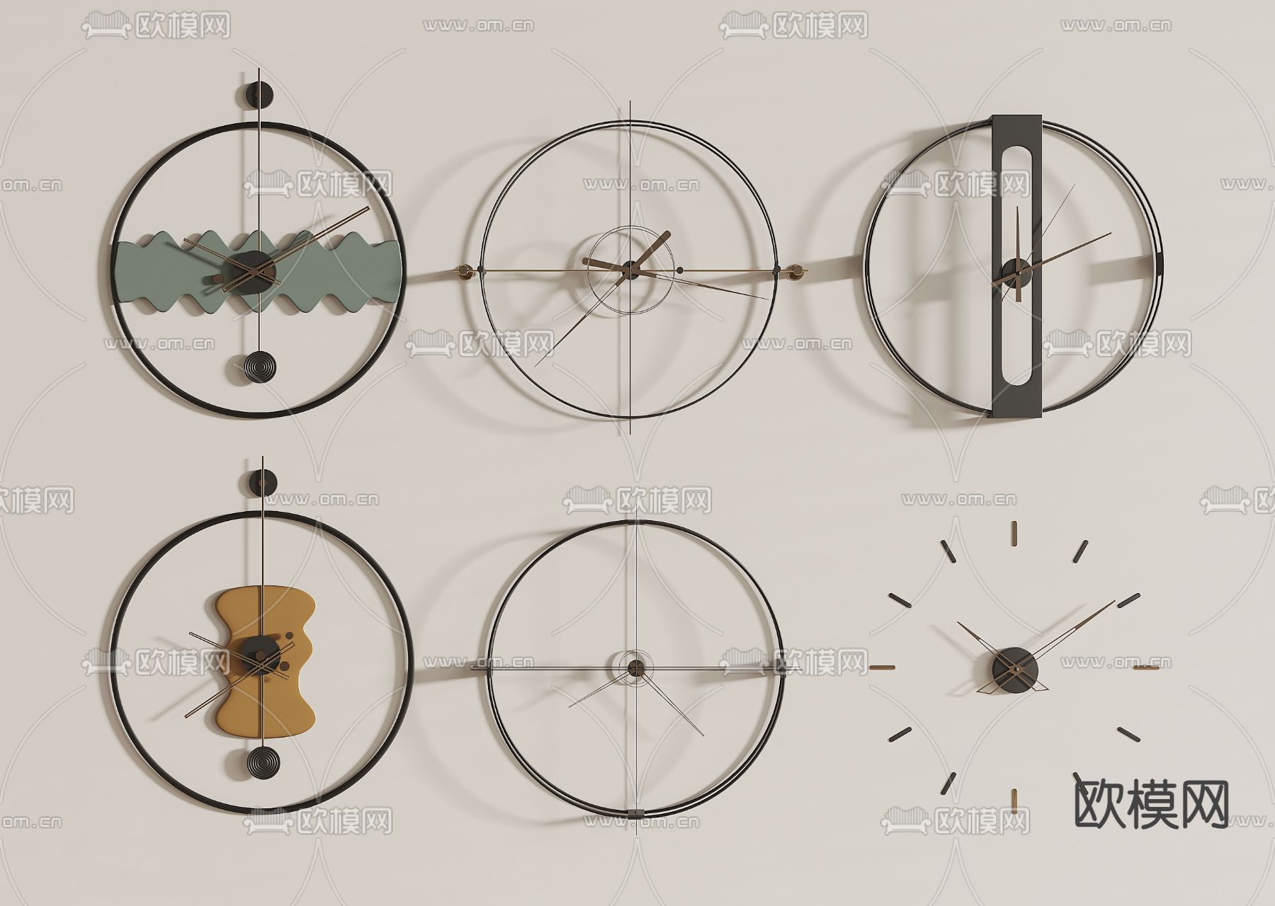 钟表 时钟 挂钟3d模型下载