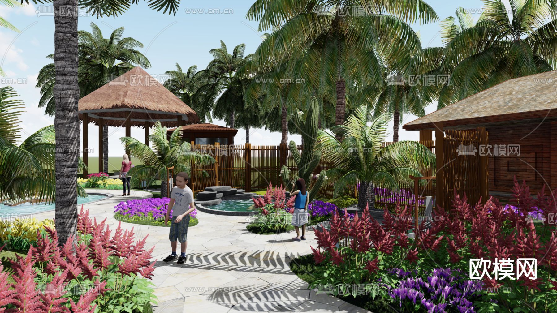 温泉度假su模型下载（渲染图2）