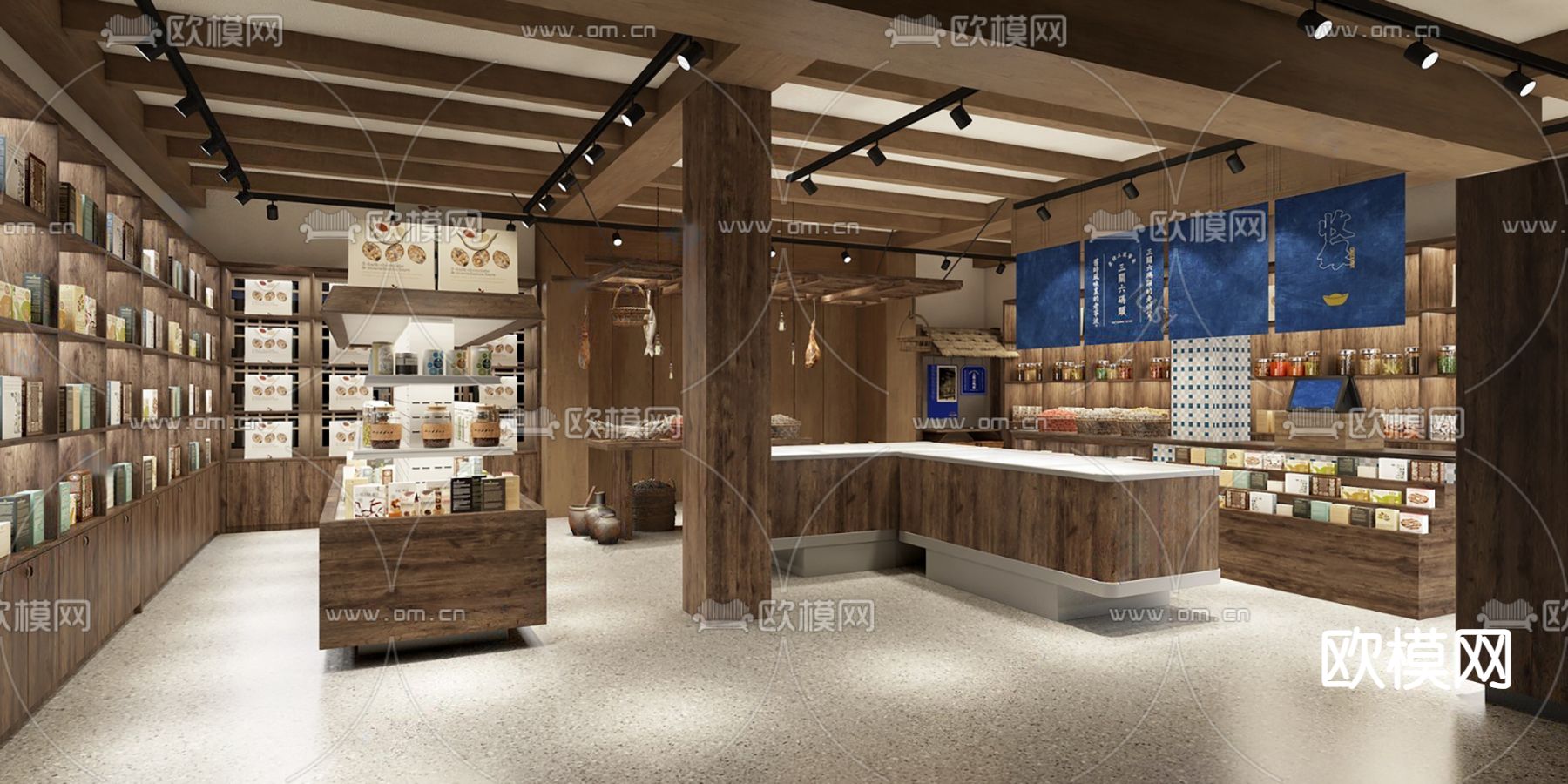 中药店 药材su模型下载