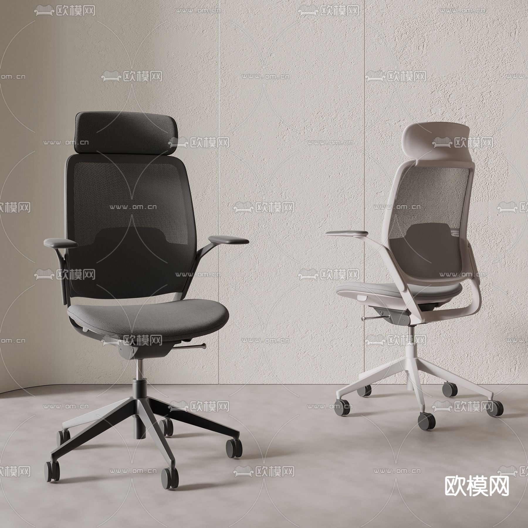 办公椅 职员椅3d模型下载