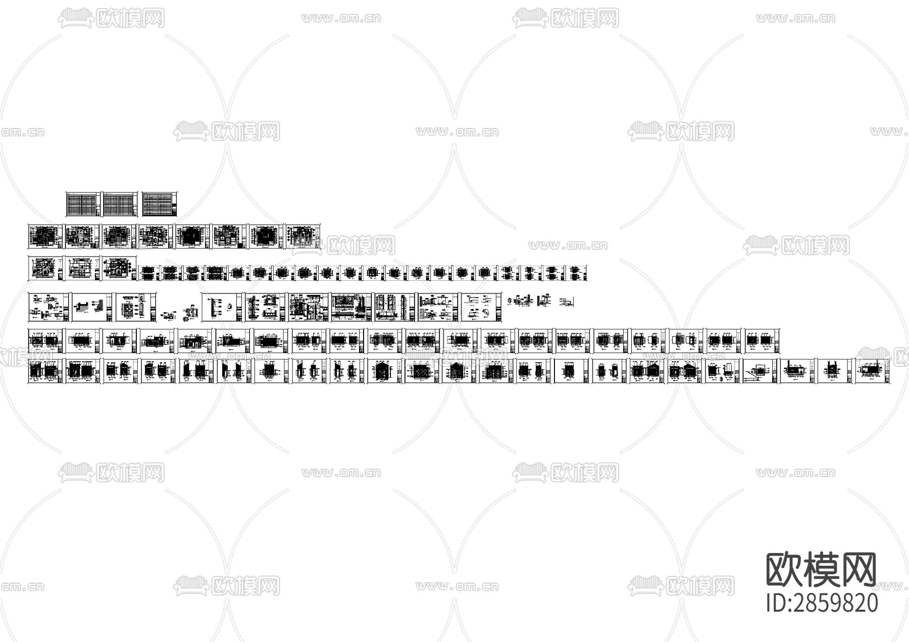 欧式风格别墅cad施工图下载（渲染图1）