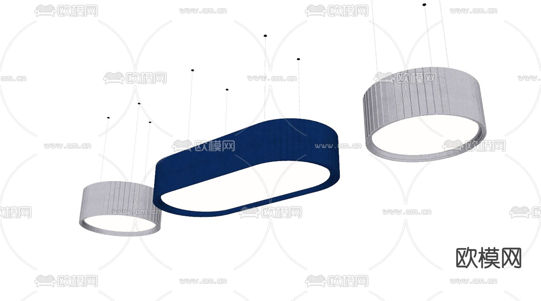 现代吊灯su模型下载（渲染图1）