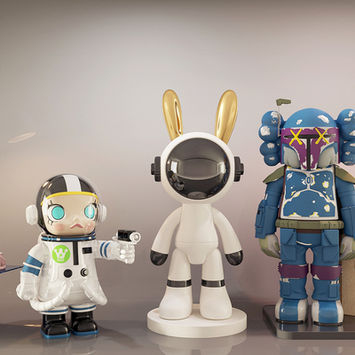  潮玩 雕塑su模型 