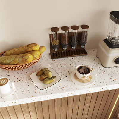  食物 咖啡机su模型 