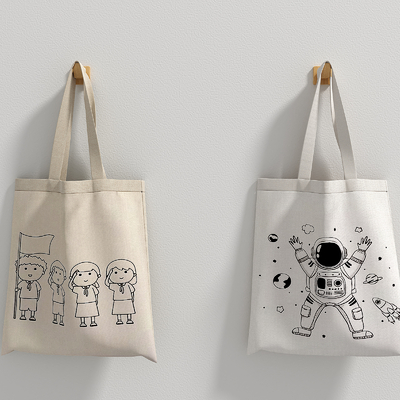  现代布包 手提袋su模型 